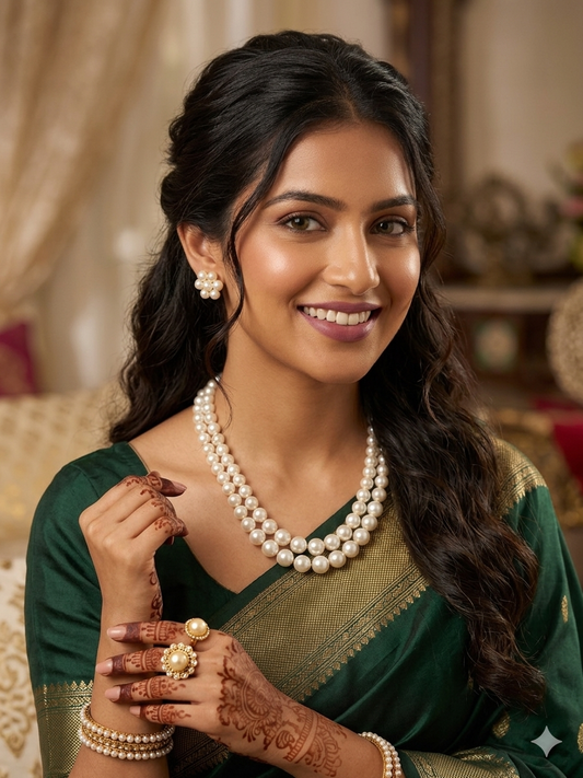 Jeena pearl necklace set
