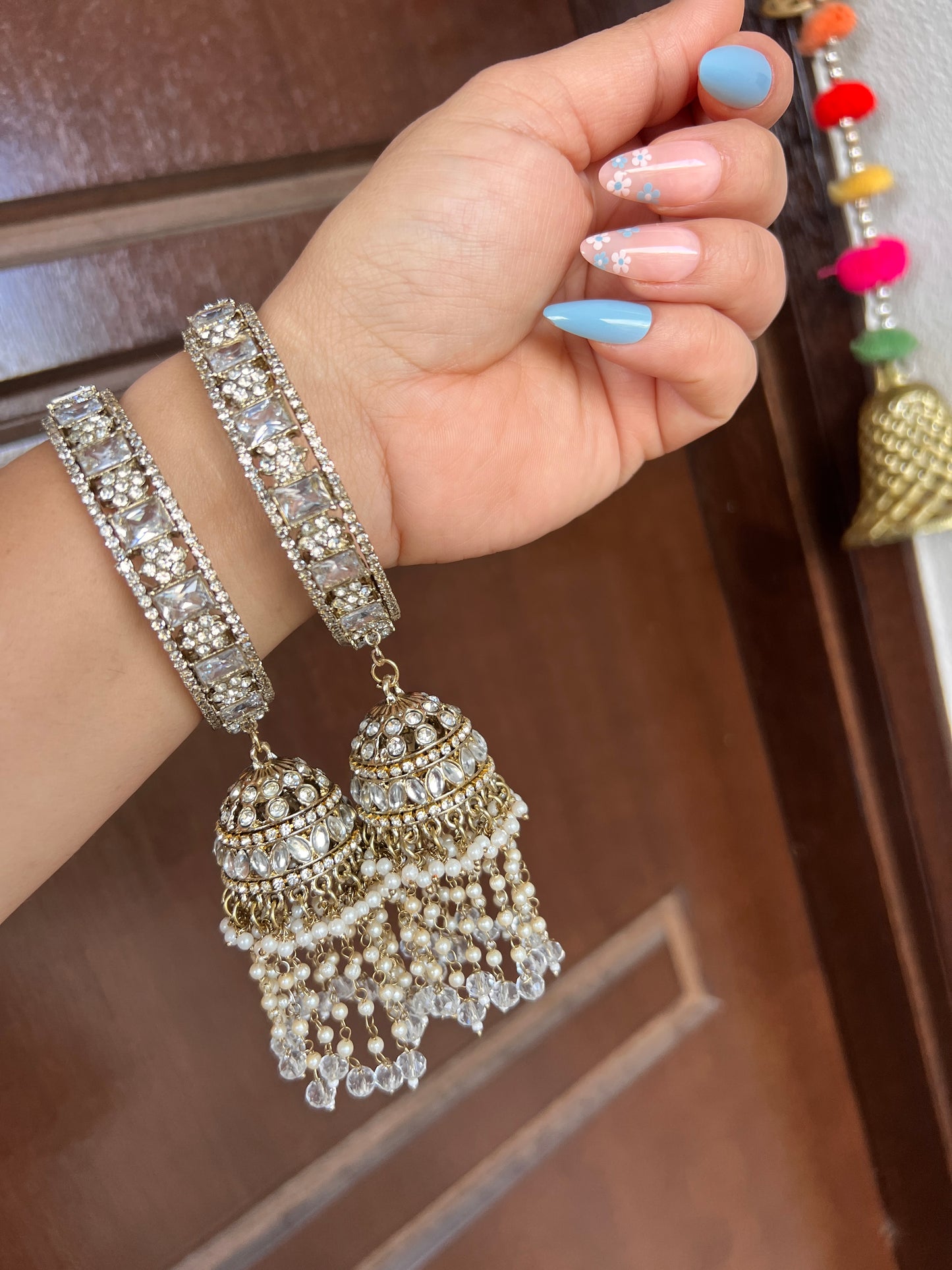 Nushrat jhumki bangles set
