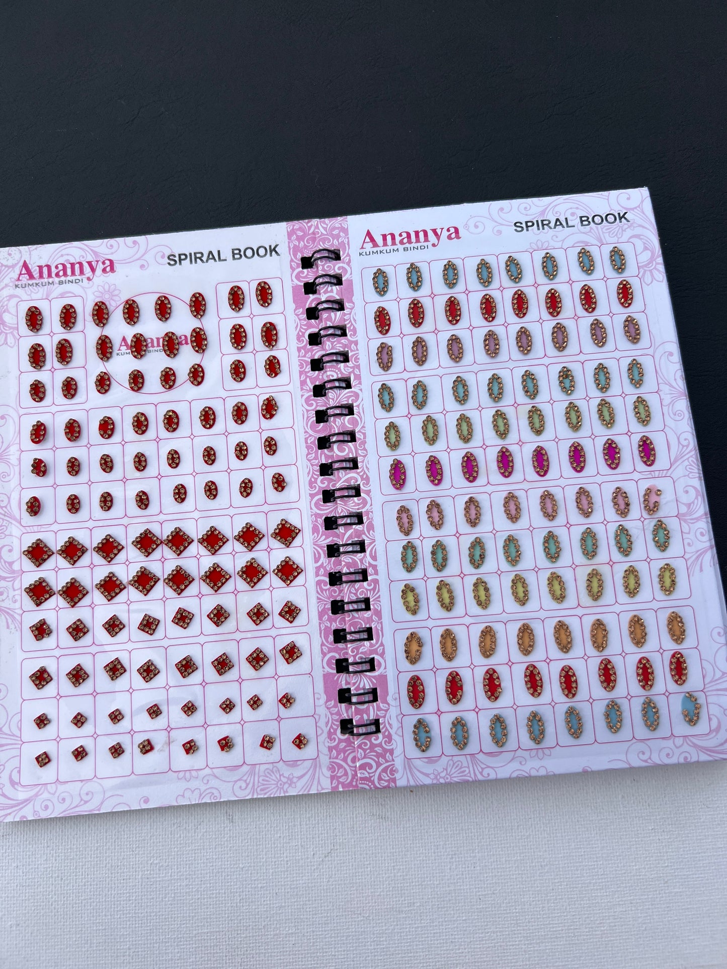 Pastel colours Border stone bindi book (960 bindi)