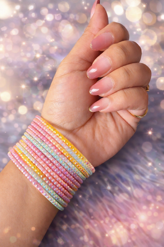 Yutika glass raindrop bangles