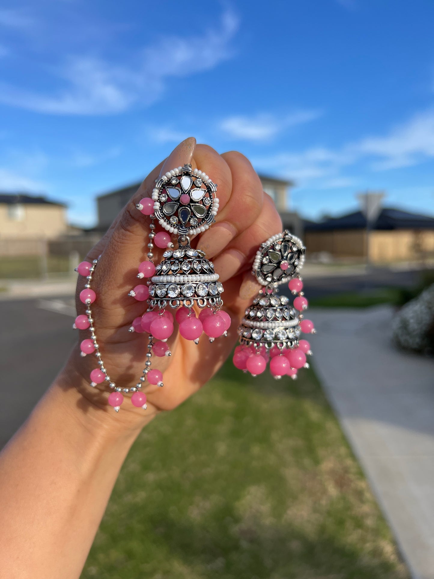 German silver jhumki