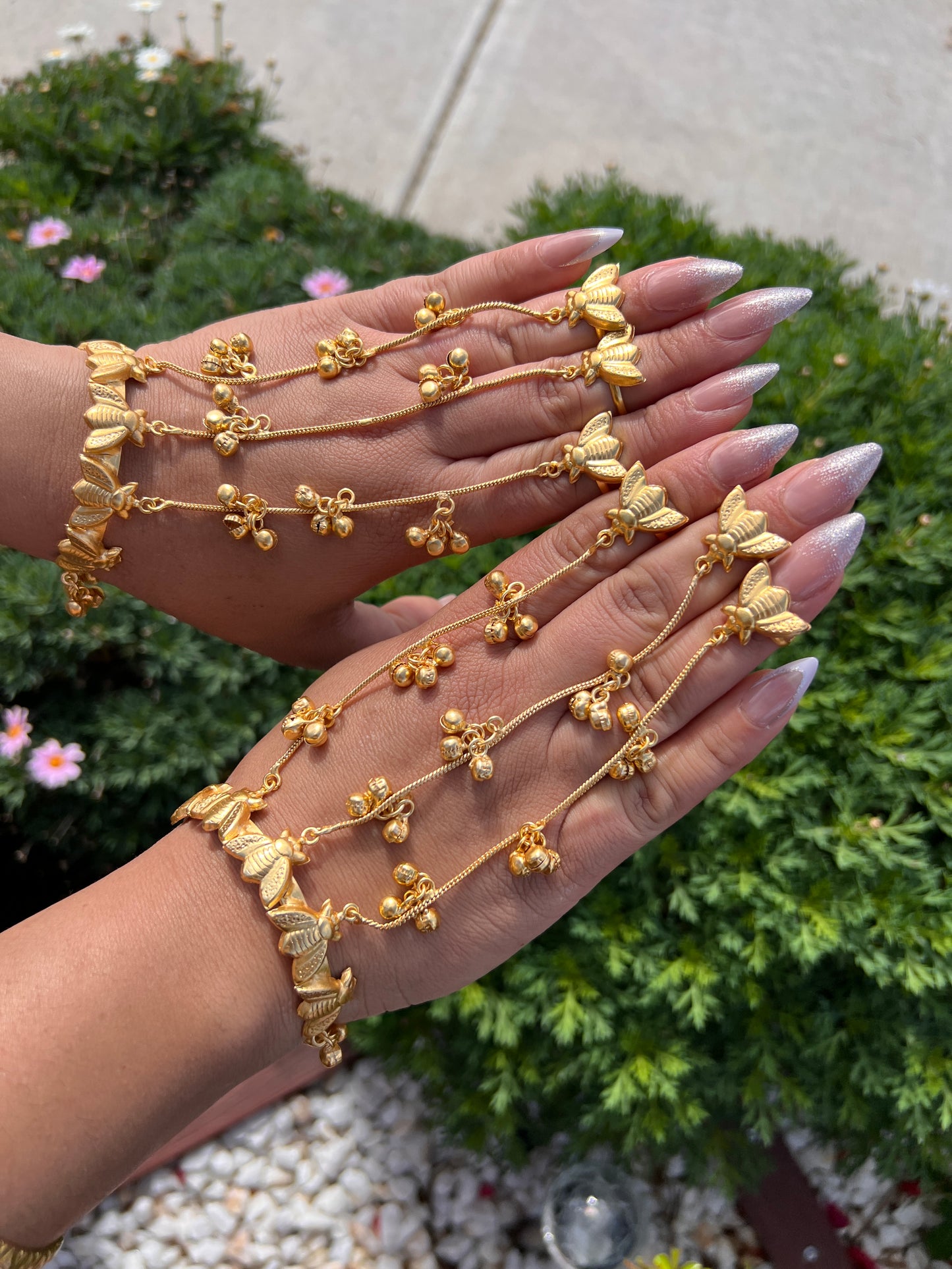 Gold plated hand harness   (pair for both hands)