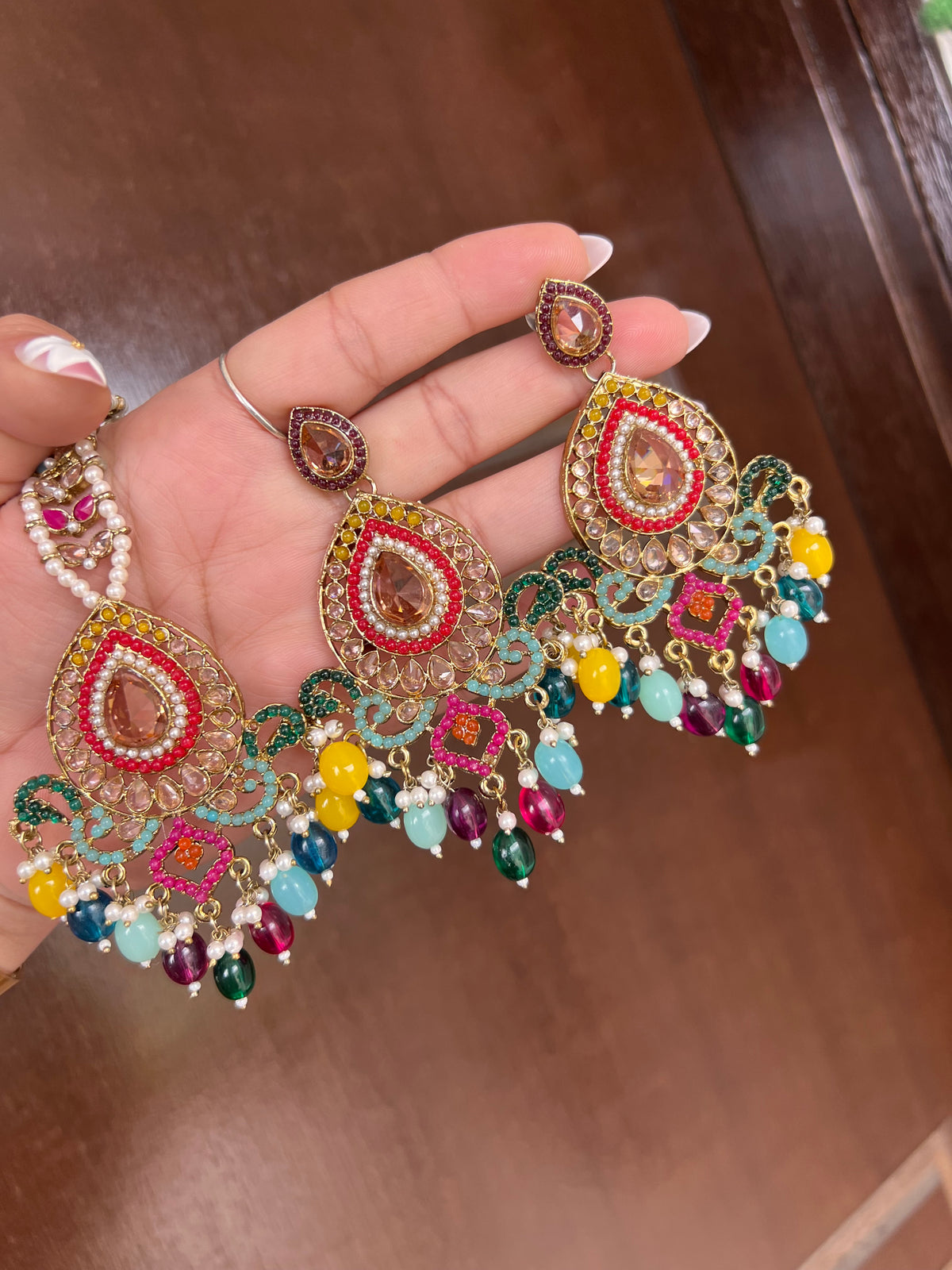 Safia Pakistani earrings tikka set