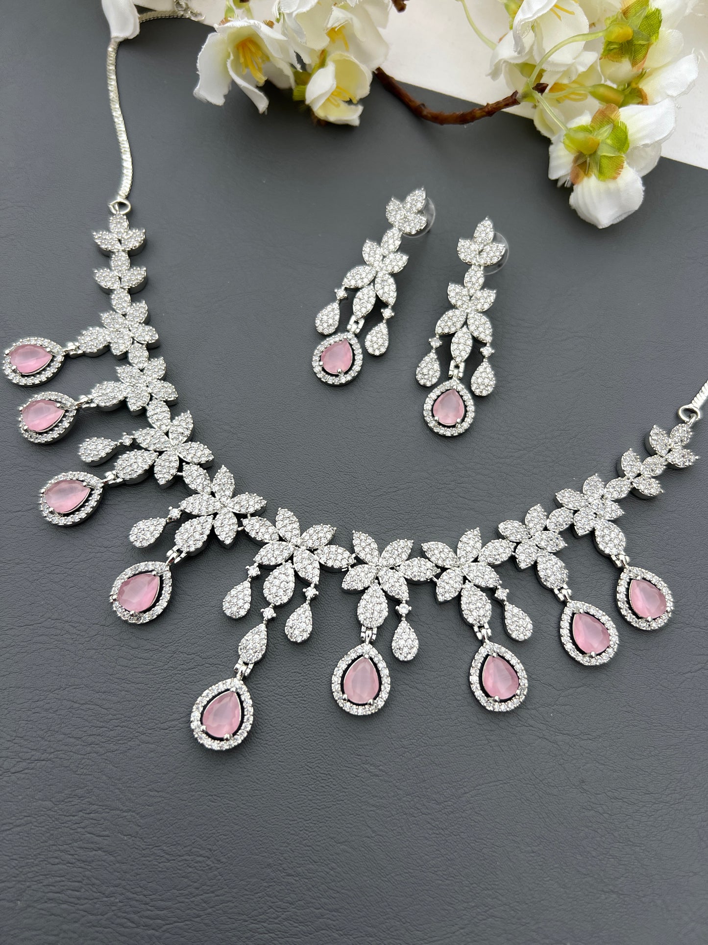 Zaina American diamond necklace set