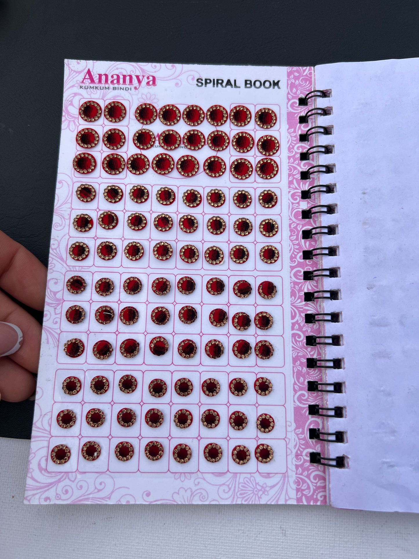 Border stone multi colour bindi book (960 bindi)
