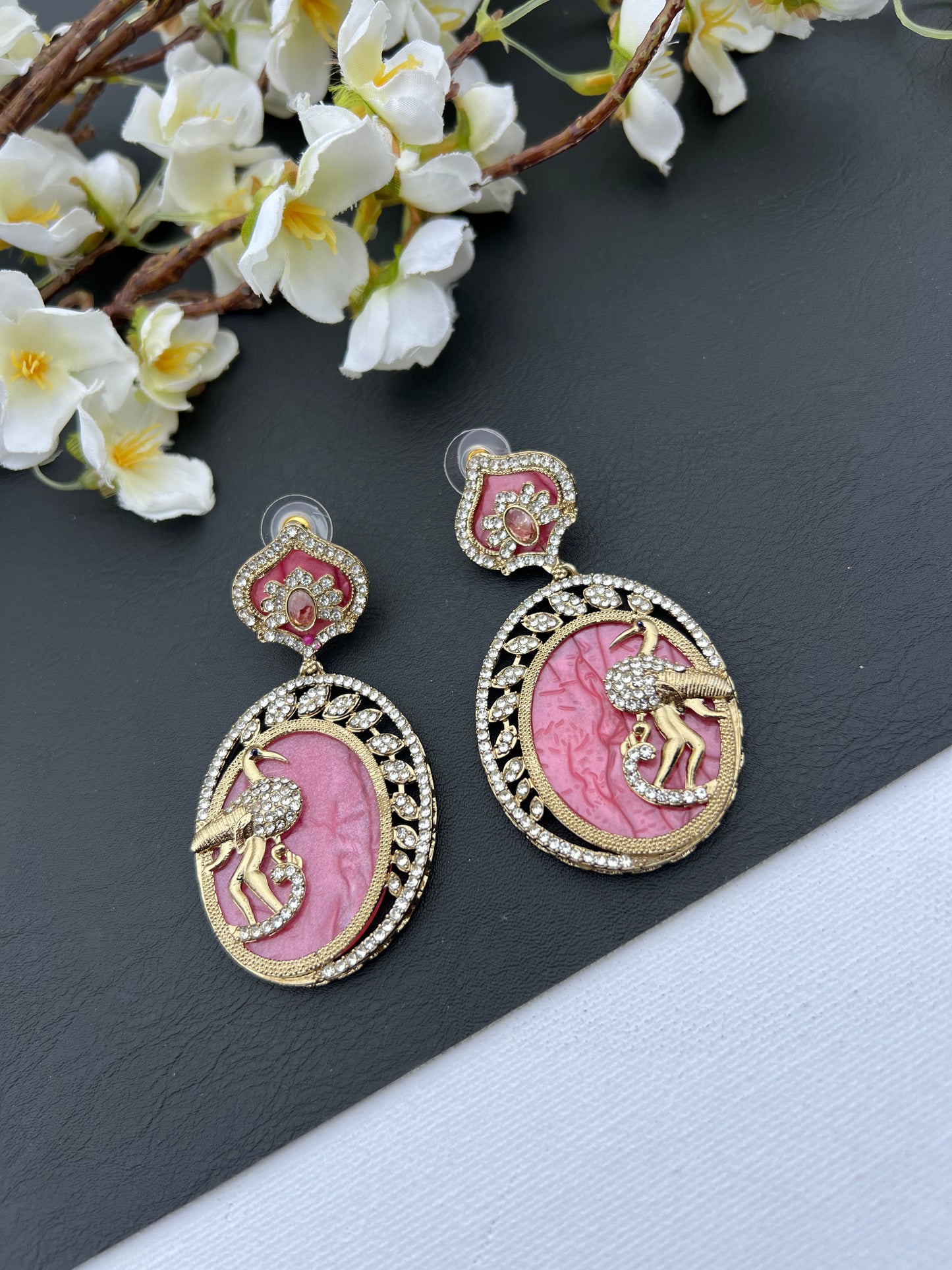 Pink Zercon earrings