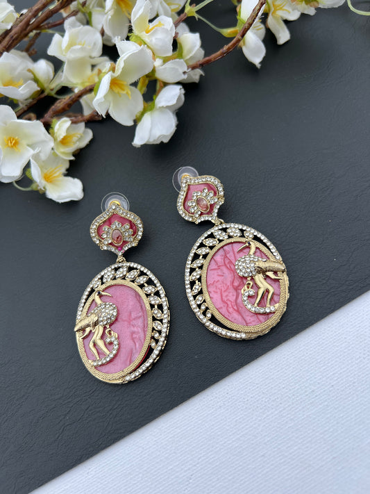Pink Zercon earrings