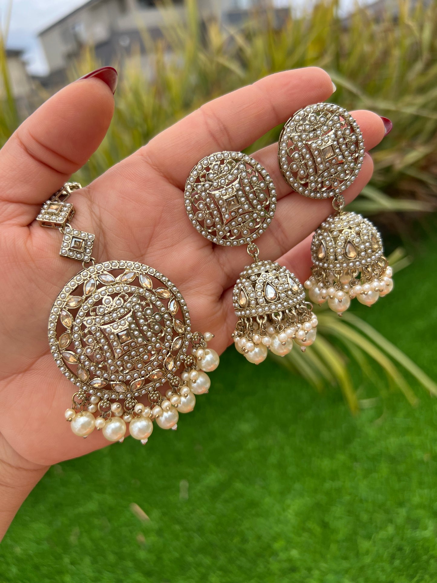 Sumaya jhumka & tikka set