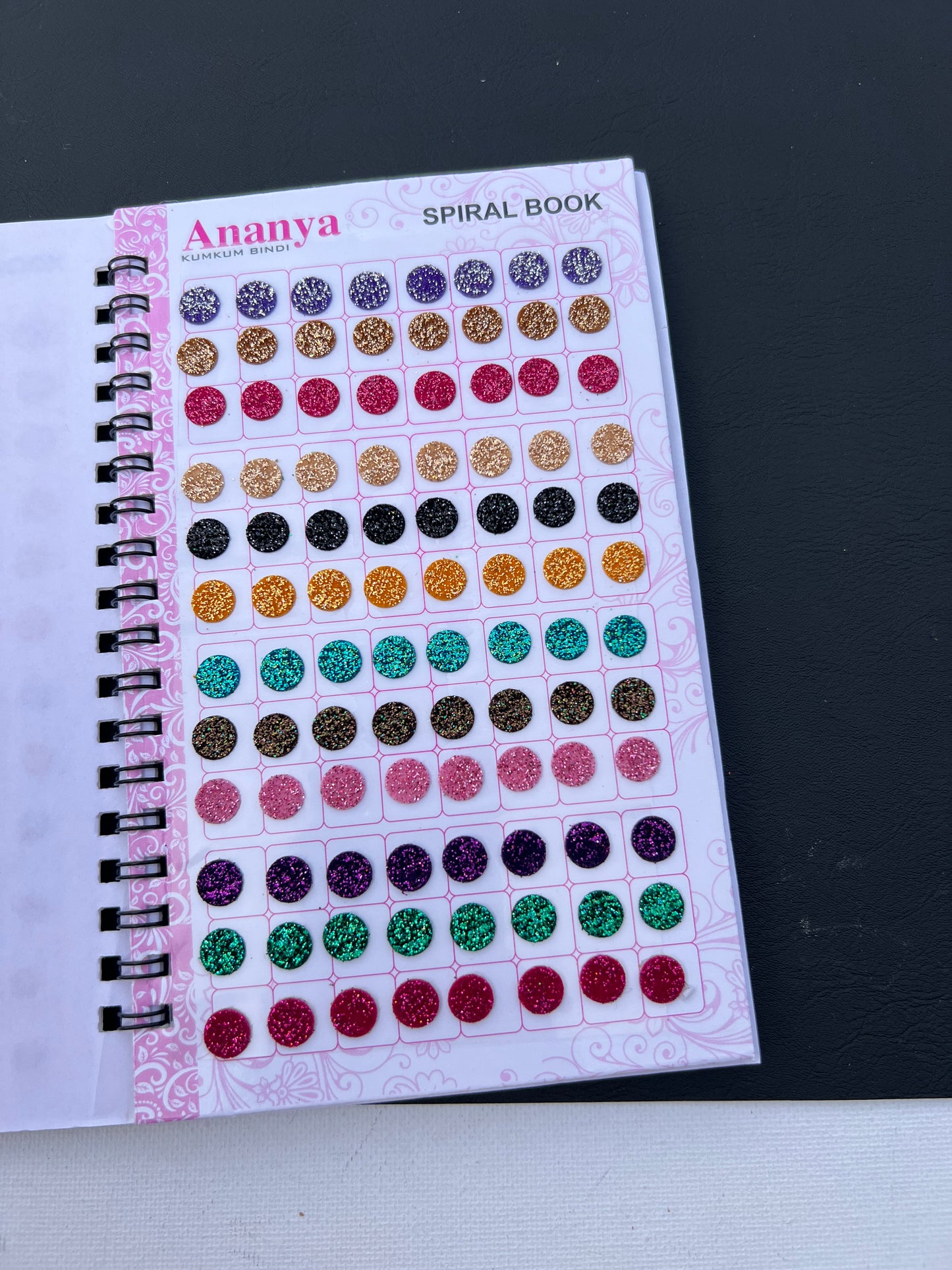 Zari multi colour bindi book (960 bindi)