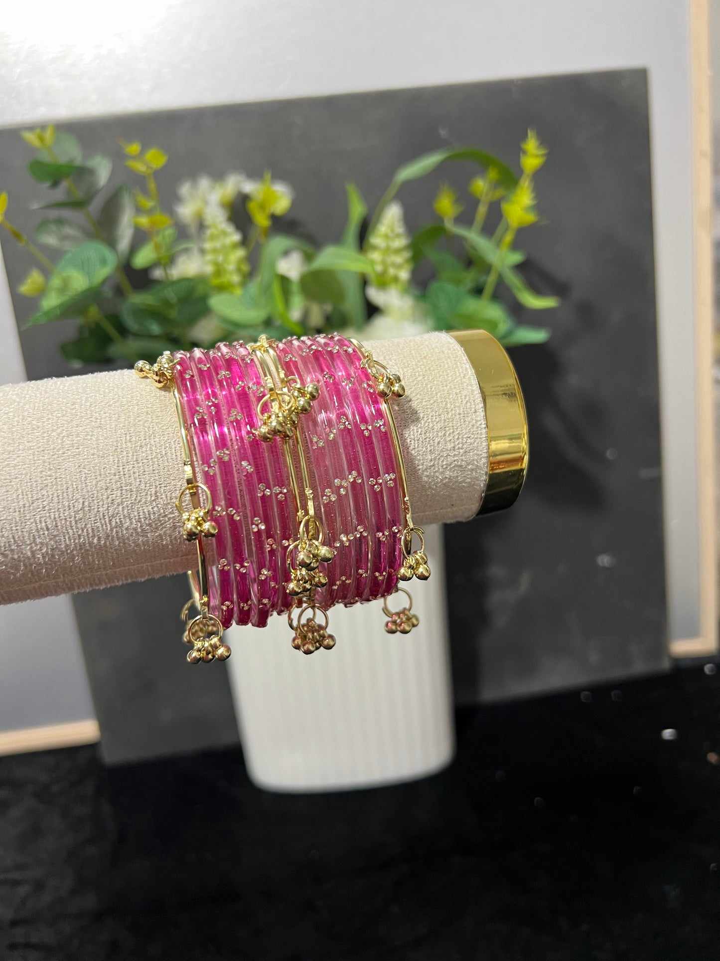 Pink Kashmiri bangles