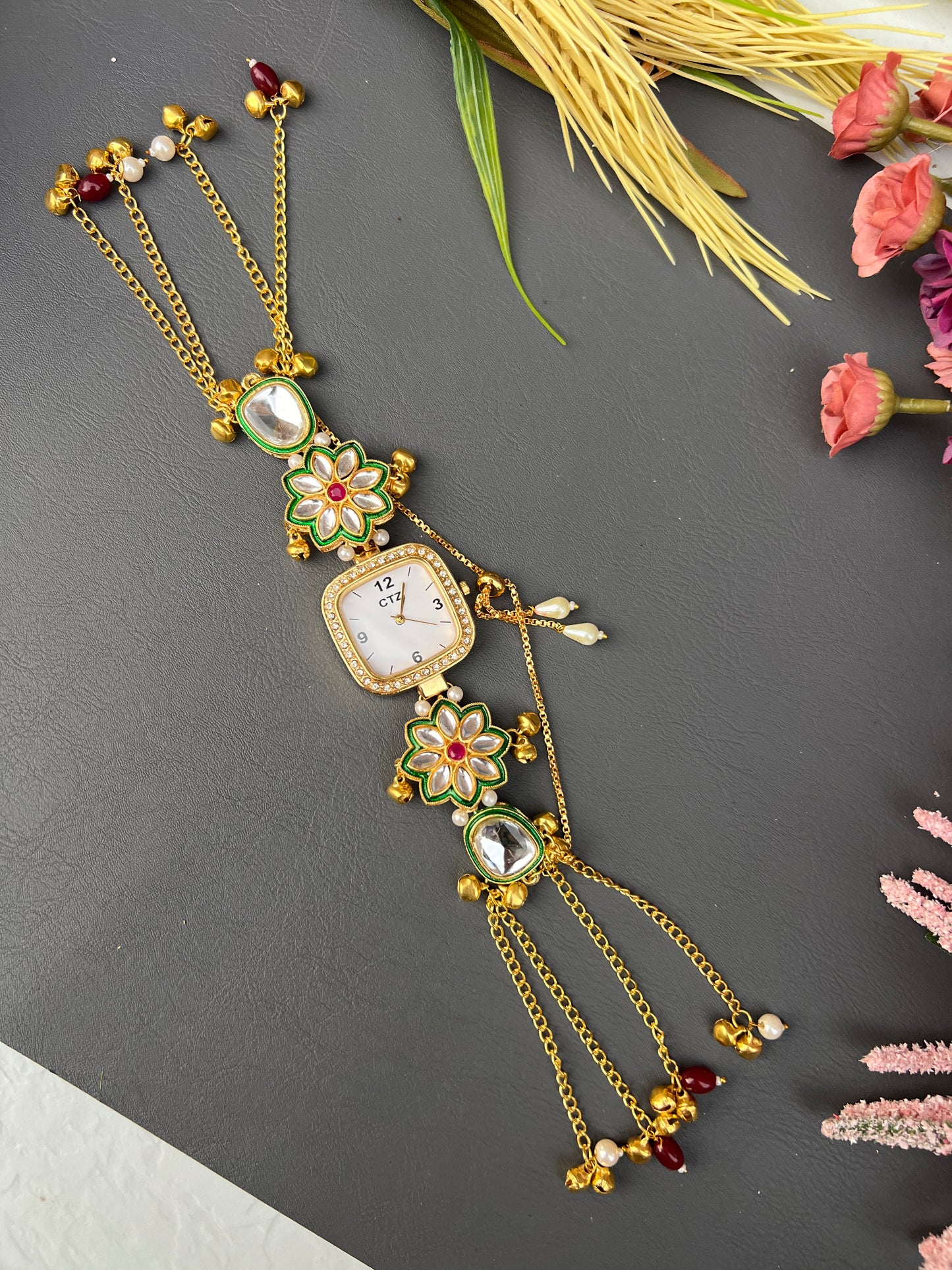 The Kashmiri Meena & Kundan Artisan Watch