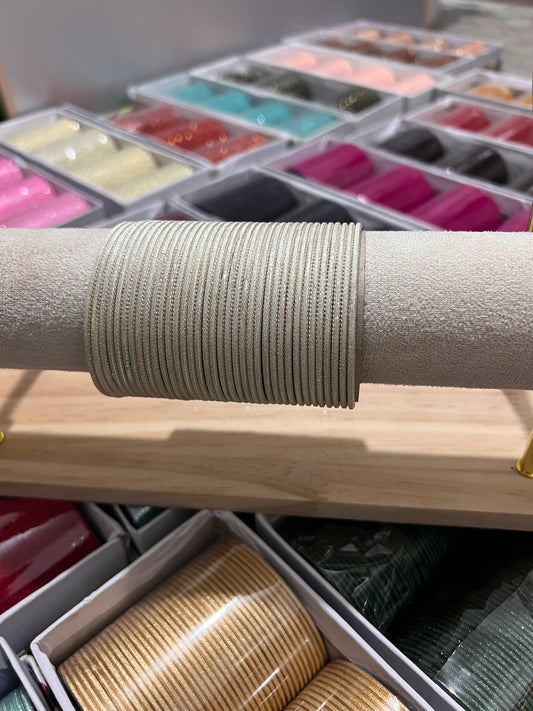 Shimmery ivory bangles