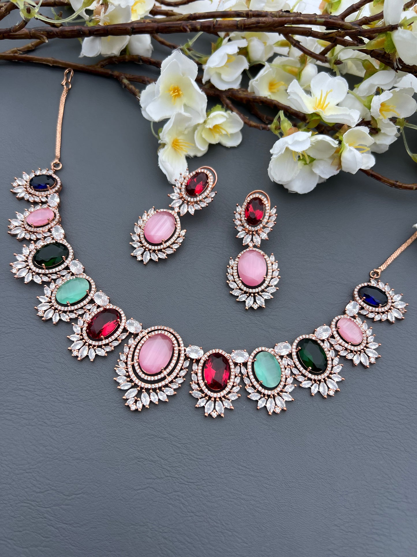 Rozina American diamond necklace