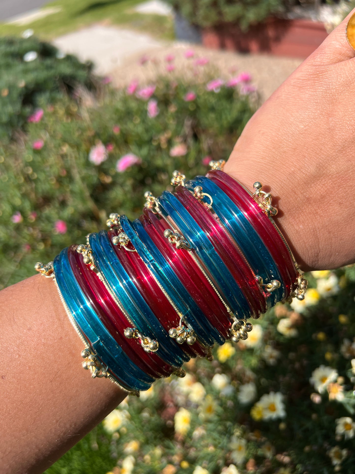 Jelly Kashmiri glass bangles