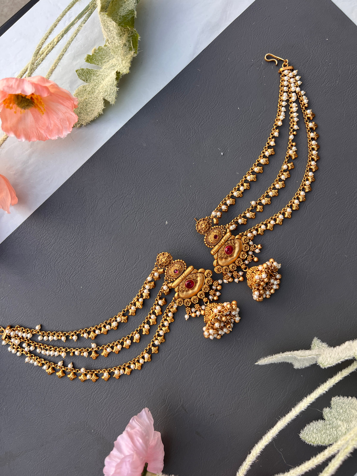 Roohani earrings with ear chains
