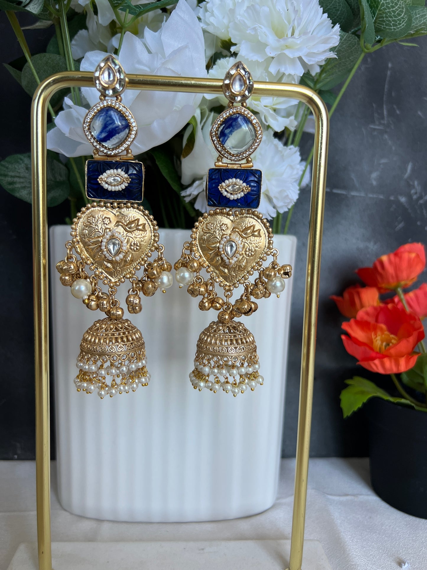 Inara Kashmiri long earrings