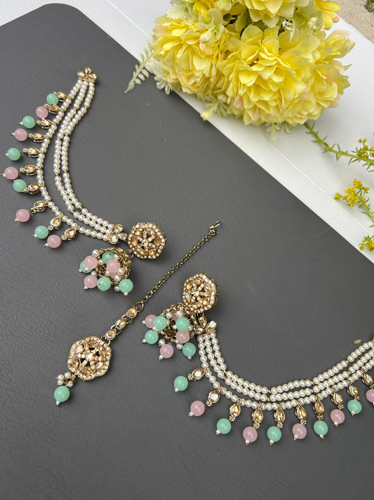 Sanvika earrings & tikka set