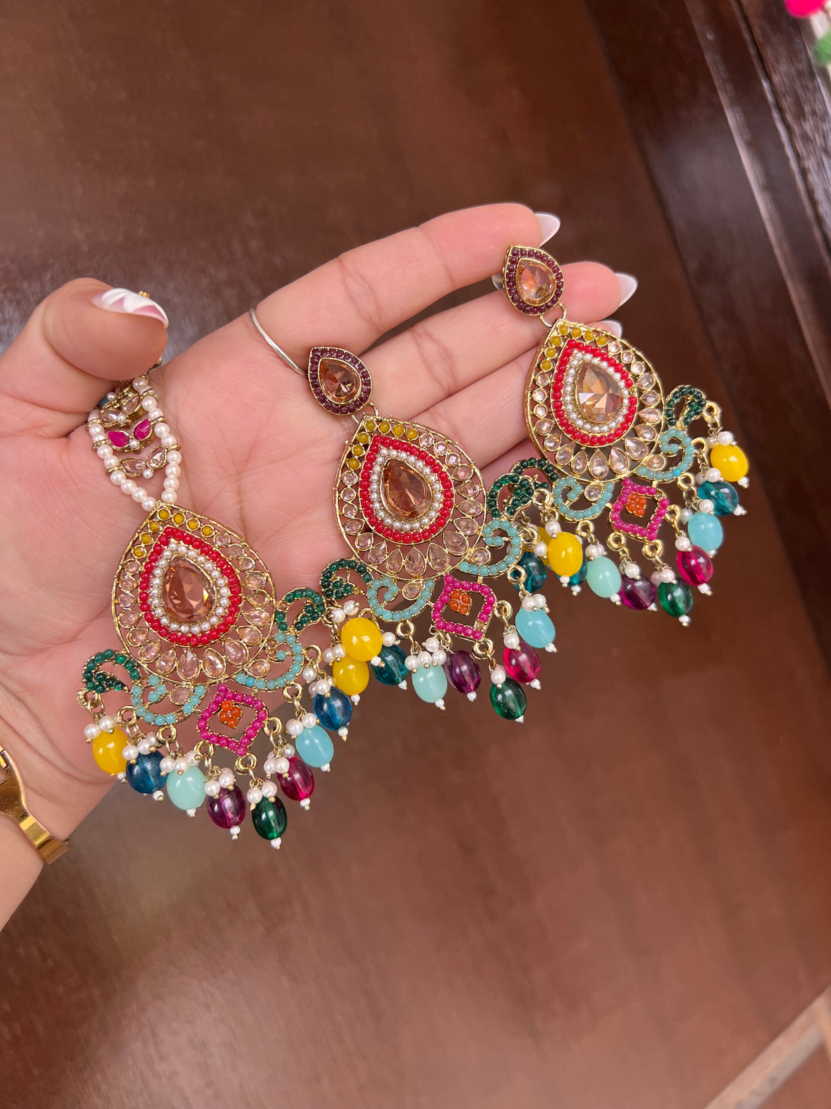 Safia Pakistani earrings tikka set