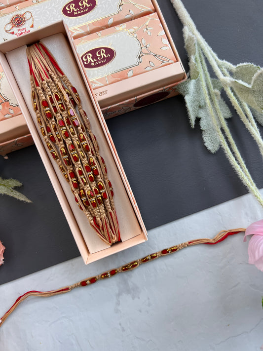 Crystal & Pearl Loaded Rakhi /
Rakhdi Thread ( Per PC)