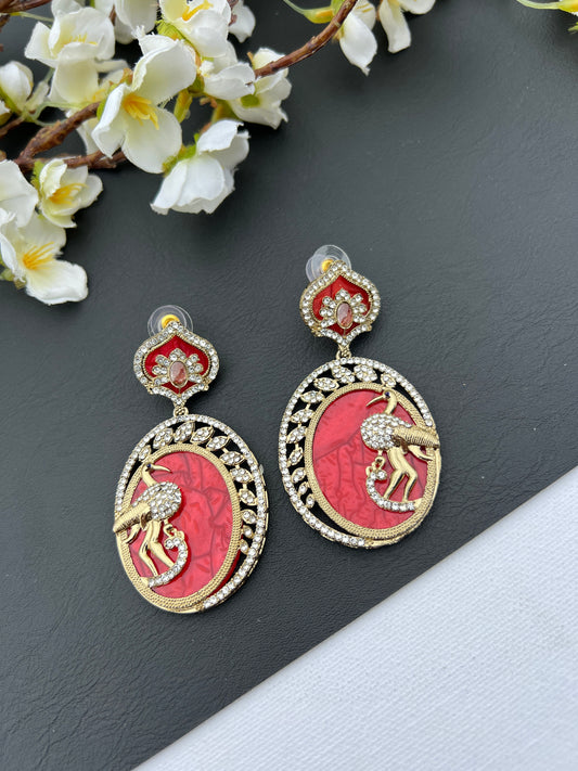 Red Zercon earrings
