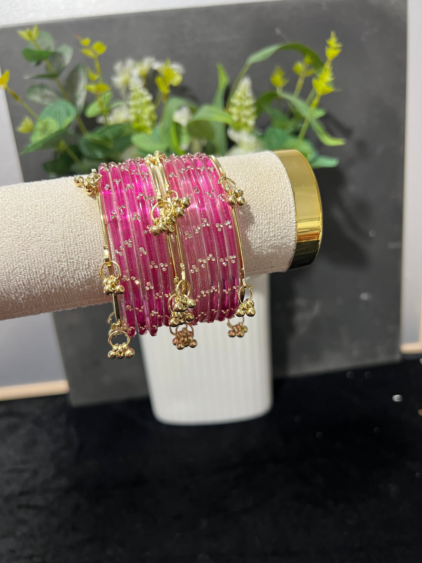 Pink Kashmiri bangles