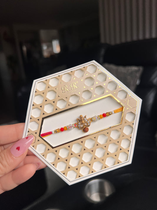 The Trishul & Rudraksha Sacred Rakhi