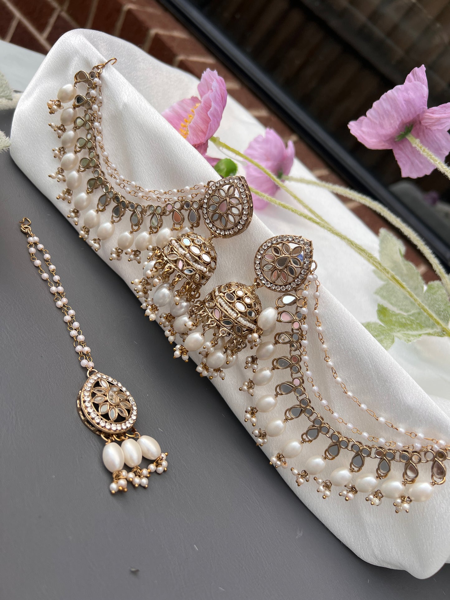 The Meera Sahar Jhumka & Tikka Set