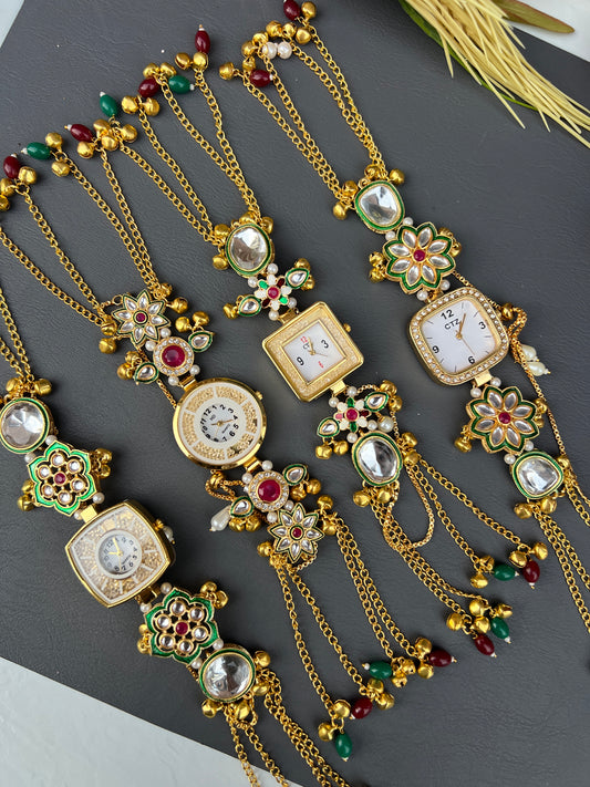 The Kashmiri Meena & Kundan Artisan Watch