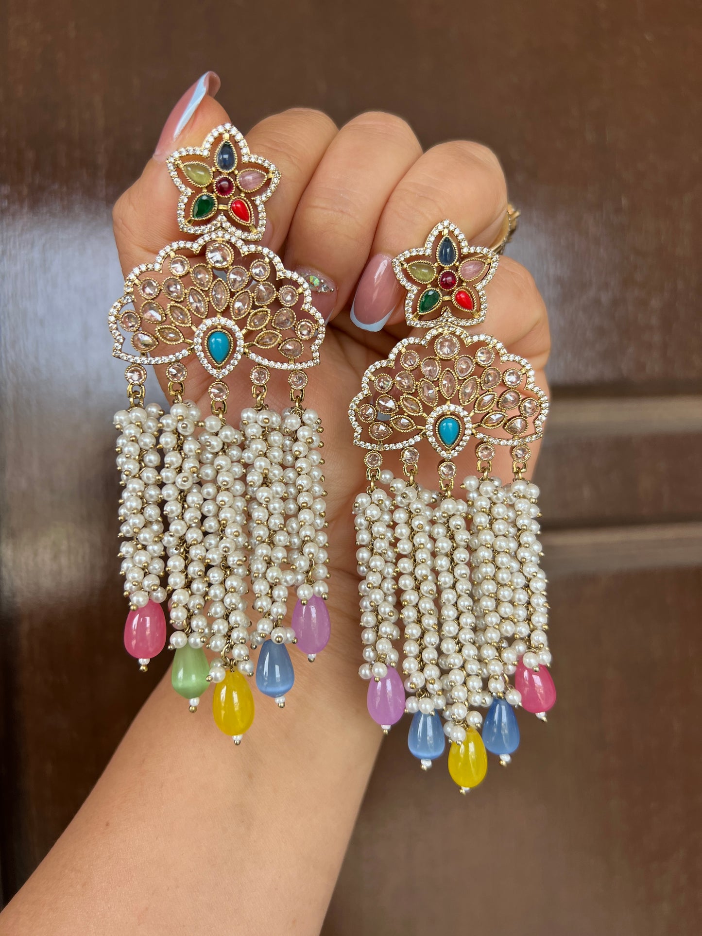 Dilbar statement earrings