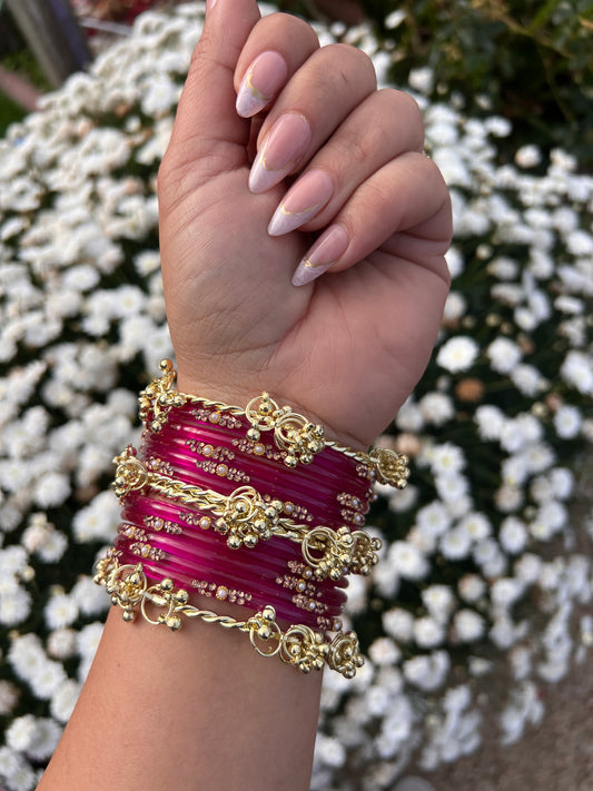 Royal Magenta Kashmiri bangles