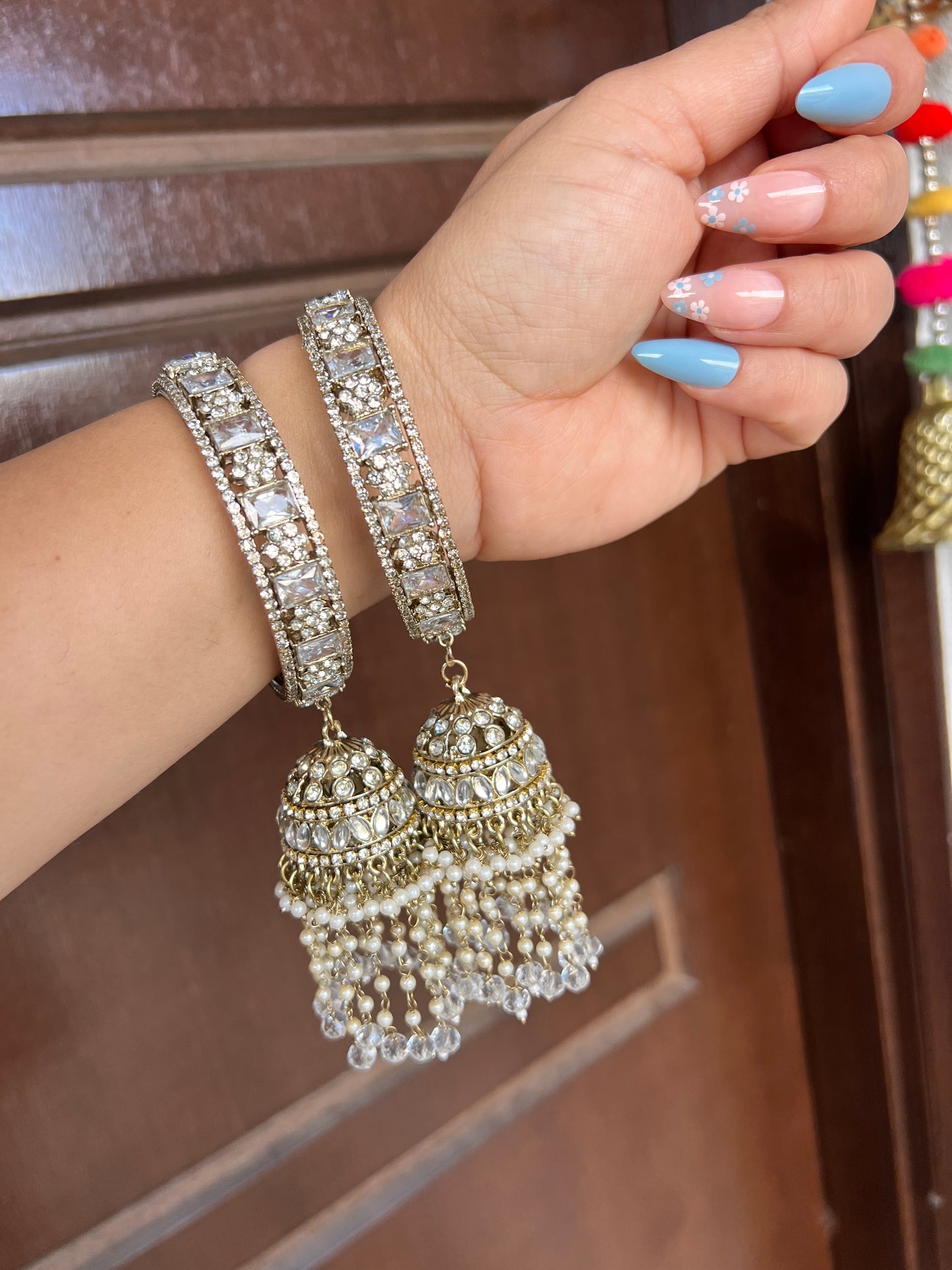 Nushrat jhumki bangles set
