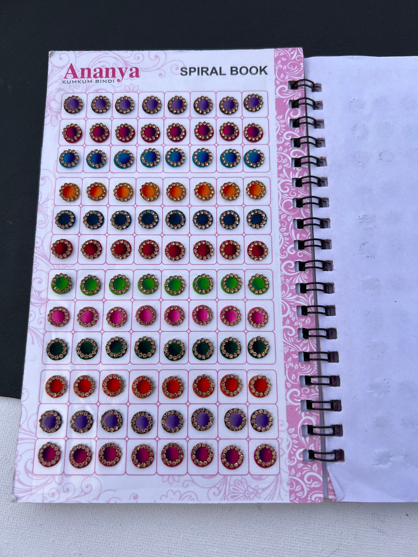 Border stone multi colour bindi book (960 bindi)