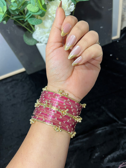 Pink Kashmiri bangles