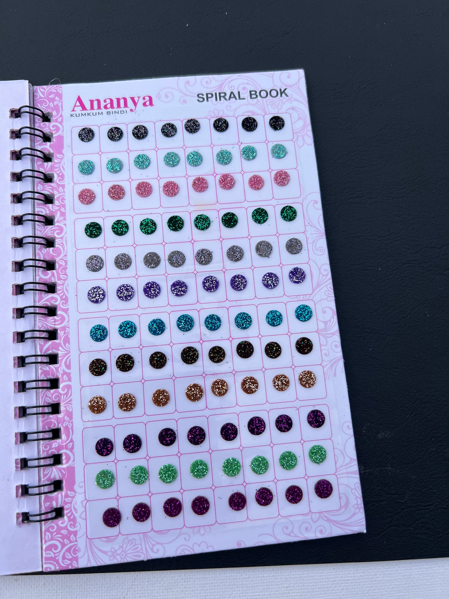 Zari multi colour bindi book (960 bindi)