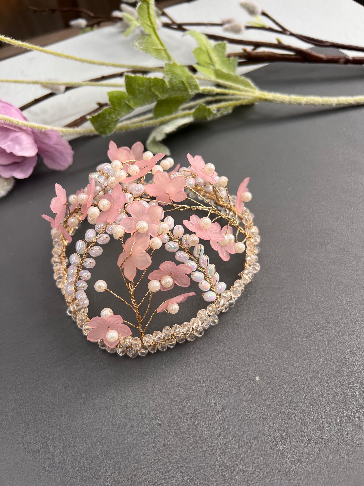 Royal Pearl & Crystal Juda Cover / Hair Ring