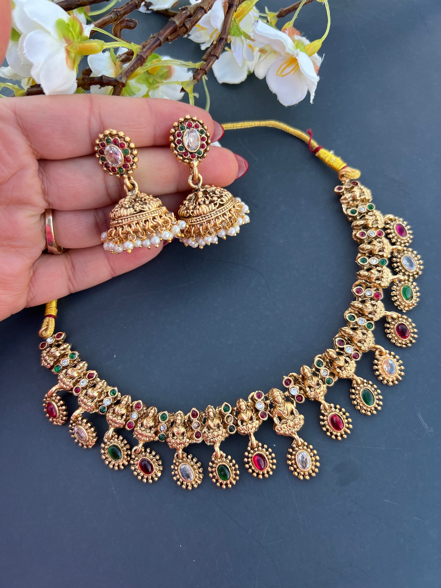 Shivi temple necklace set