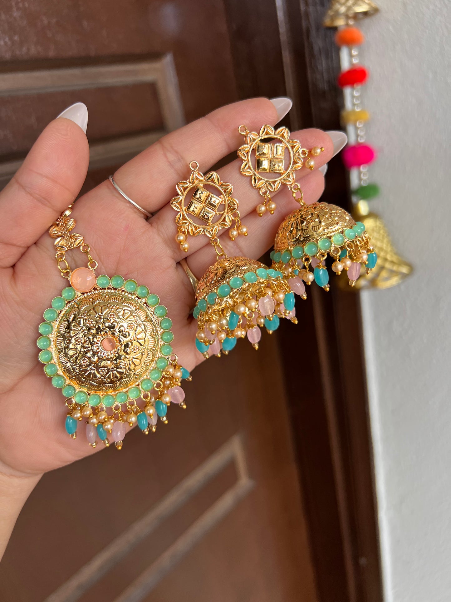 Sehar jhumki tikka set