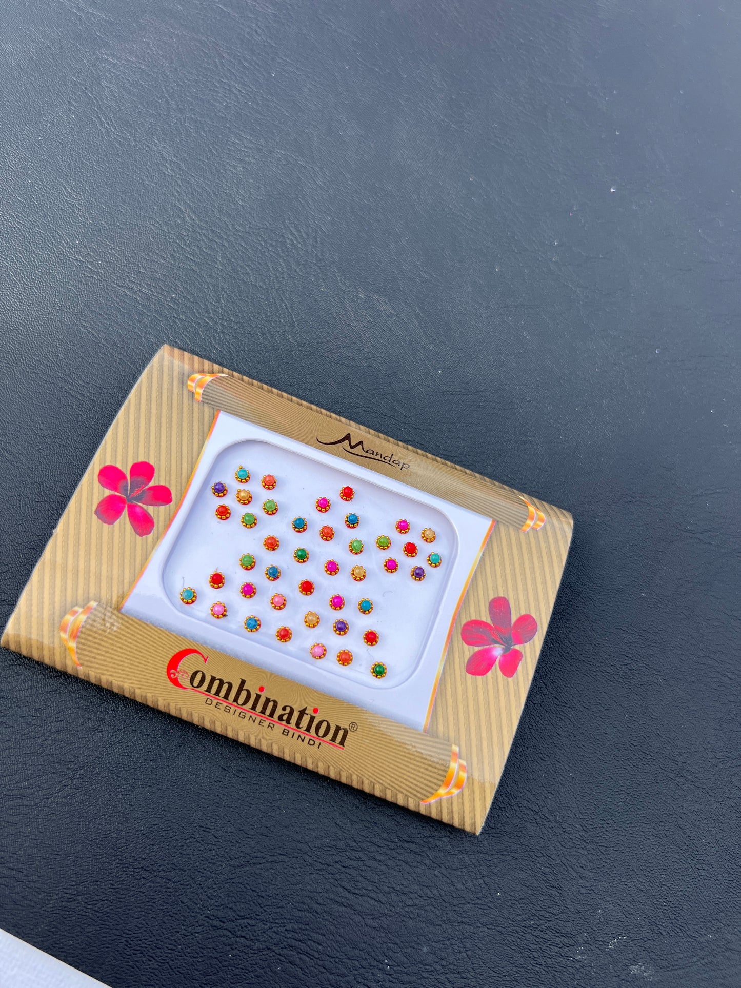 Multi colour small bindi card
