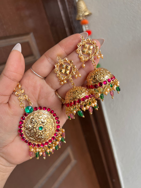 Sehar jhumki tikka set