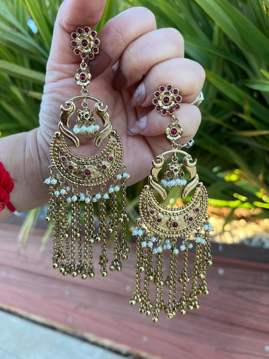 Roohani long earrings