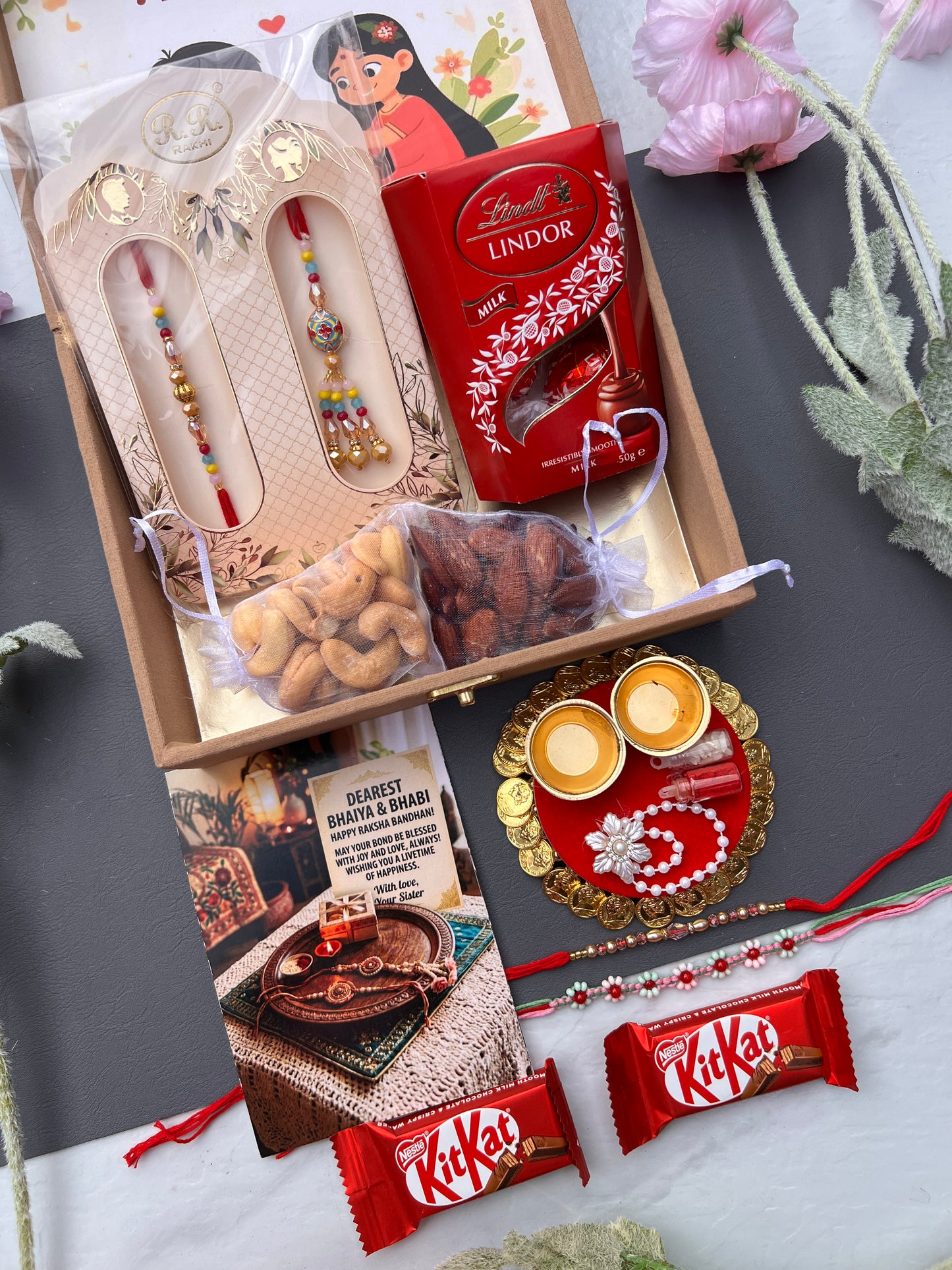 Premium brothes & bhabi hamper ( 2 Rakhi 2 thread)