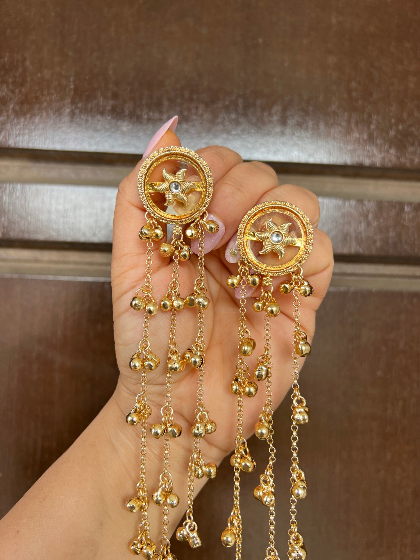 Mitanshi long Kashmiri earrings