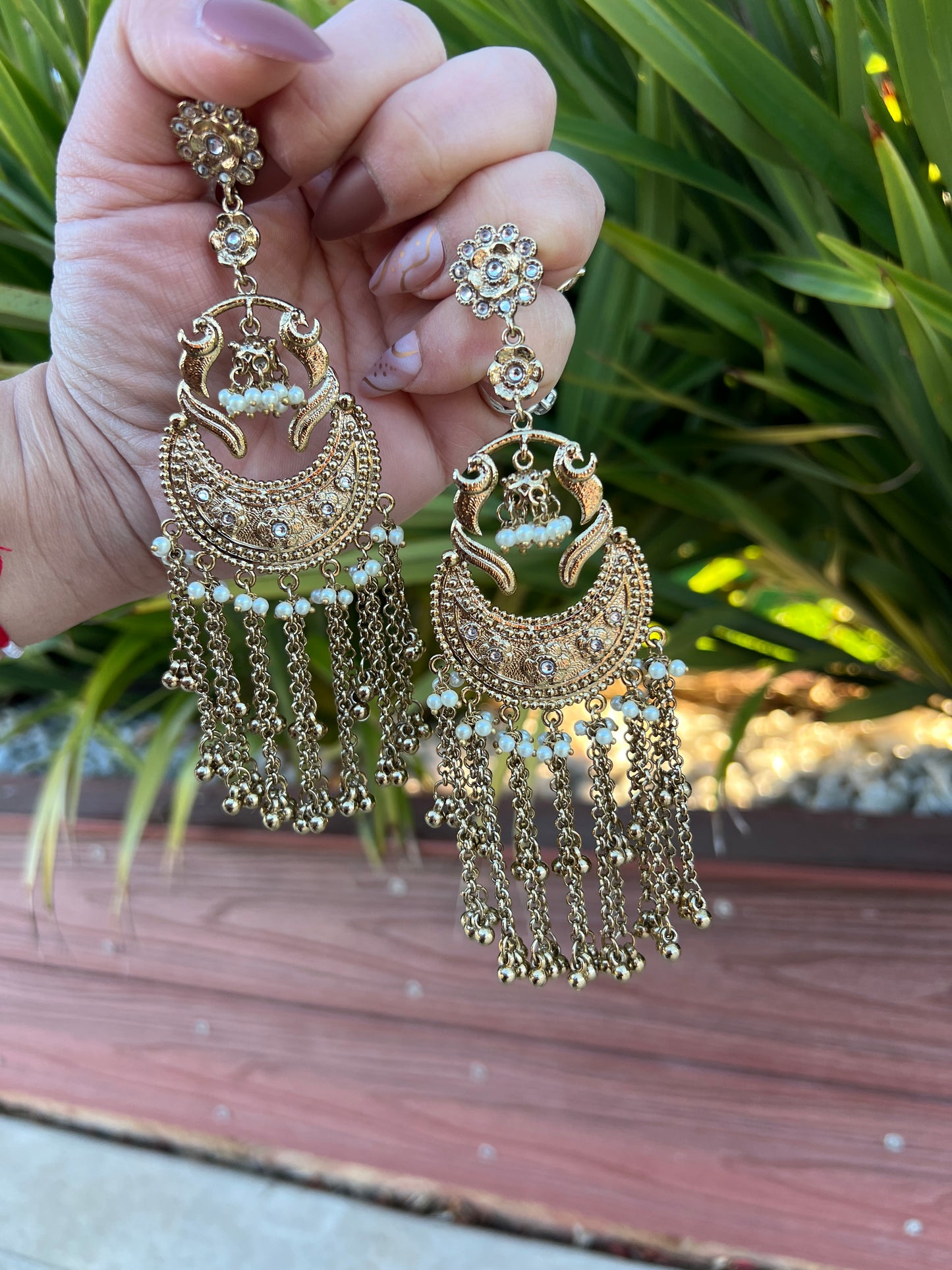 Roohani long earrings
