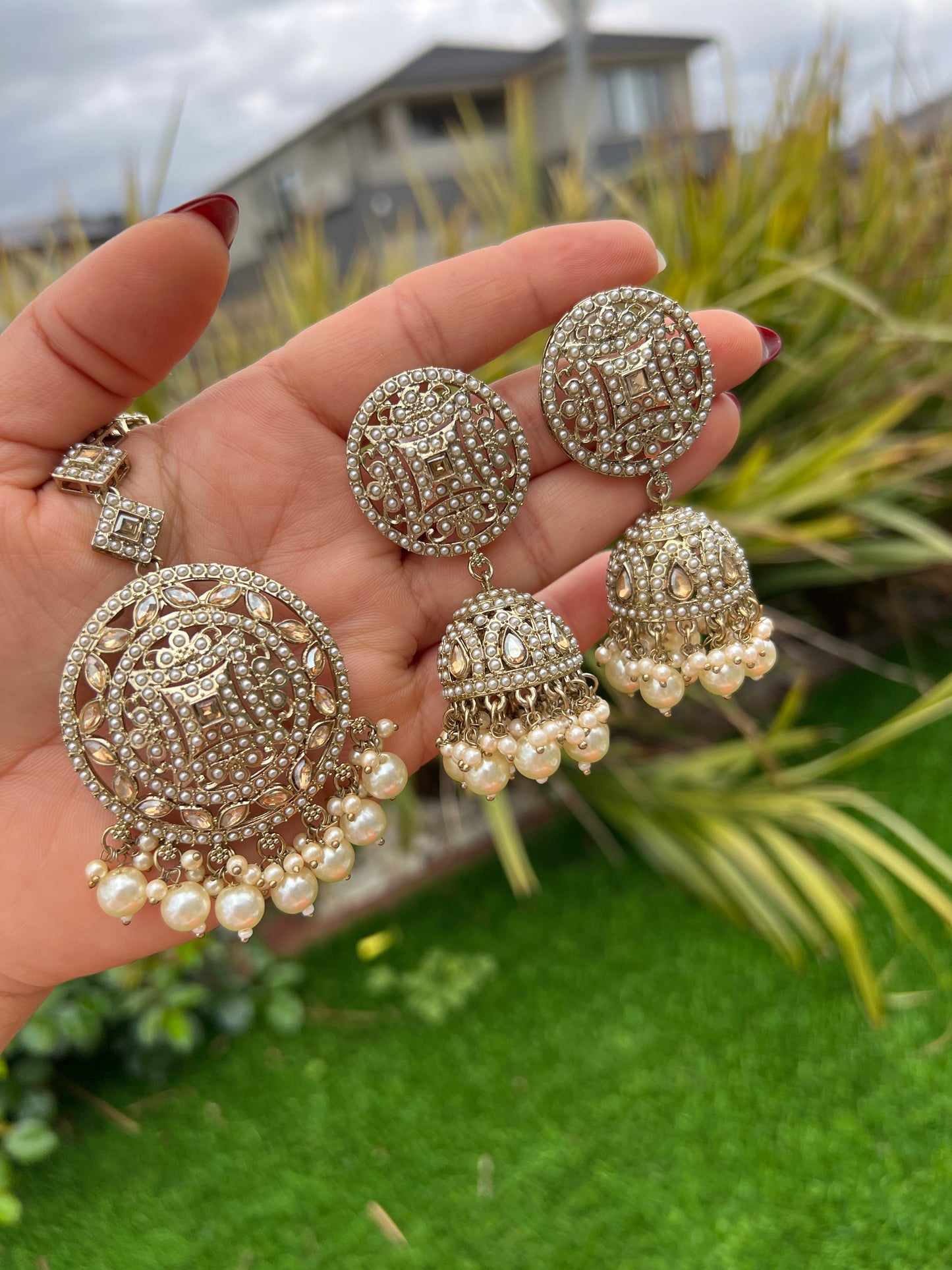 Sumaya jhumka & tikka set