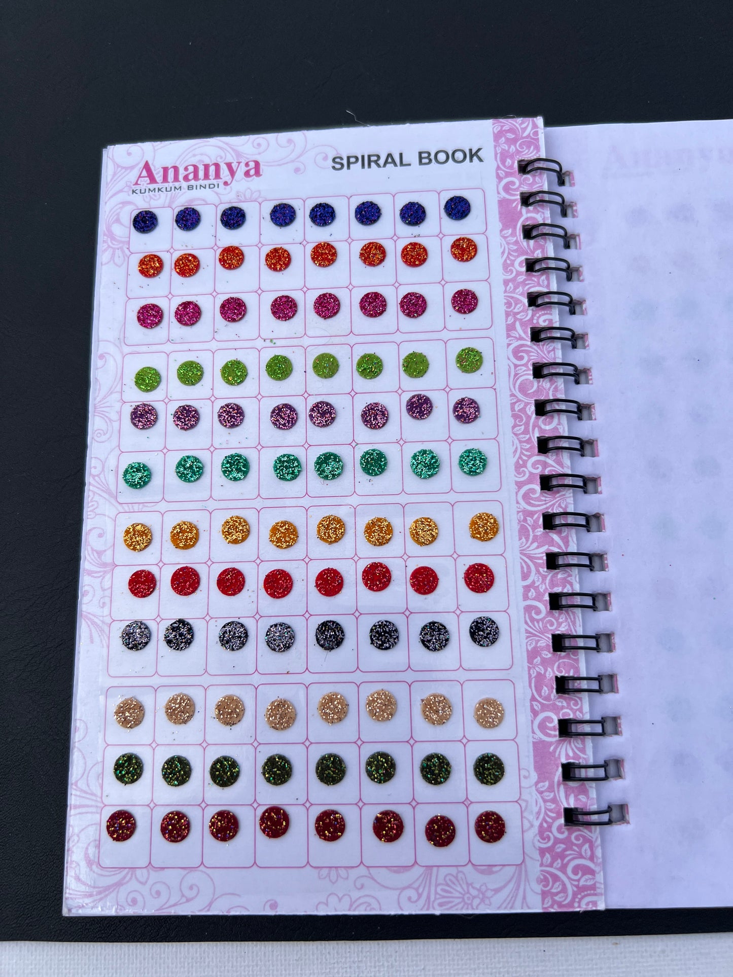 Zari multi colour bindi book (960 bindi)