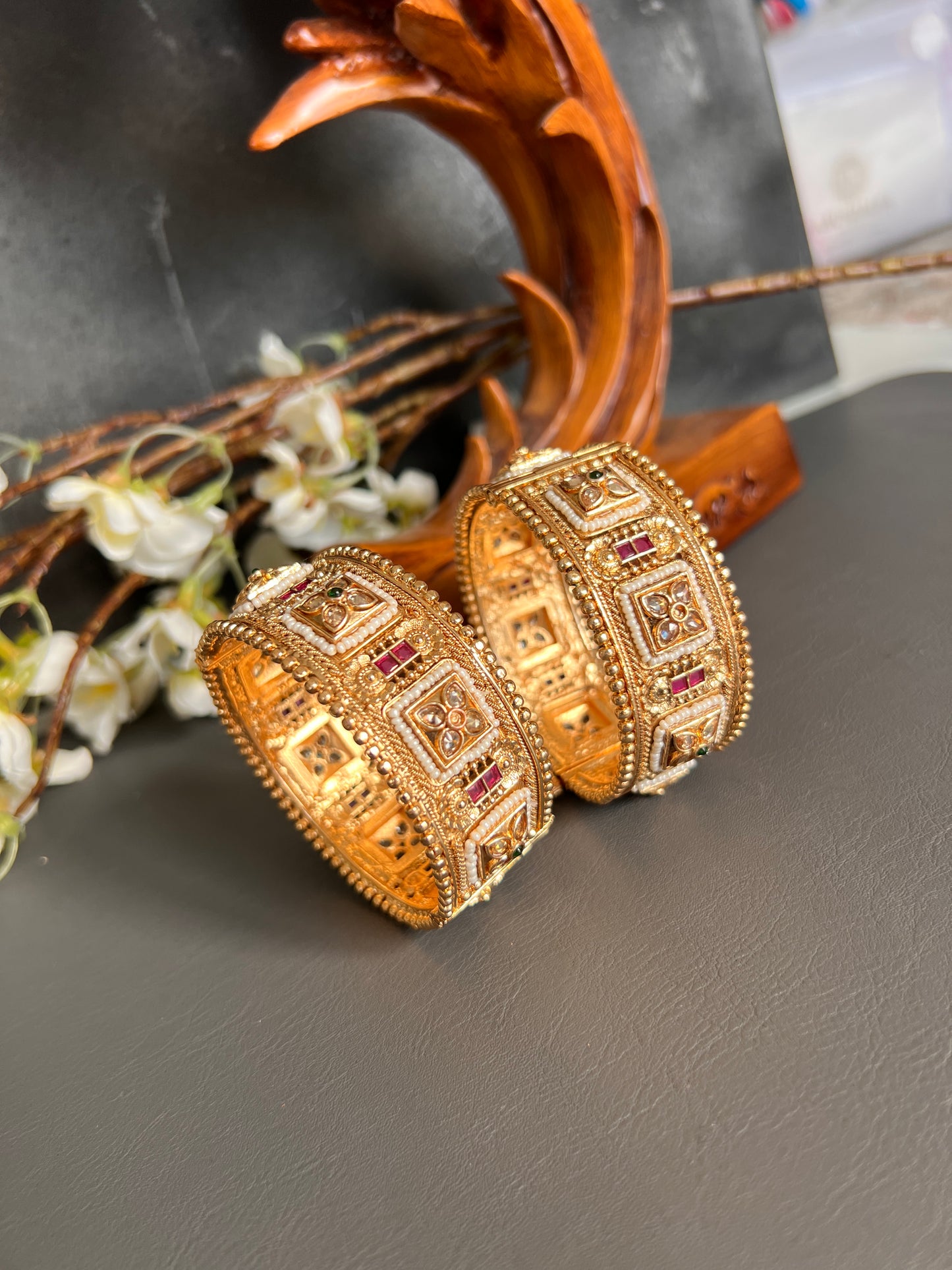 Savya gold plated openable kadas