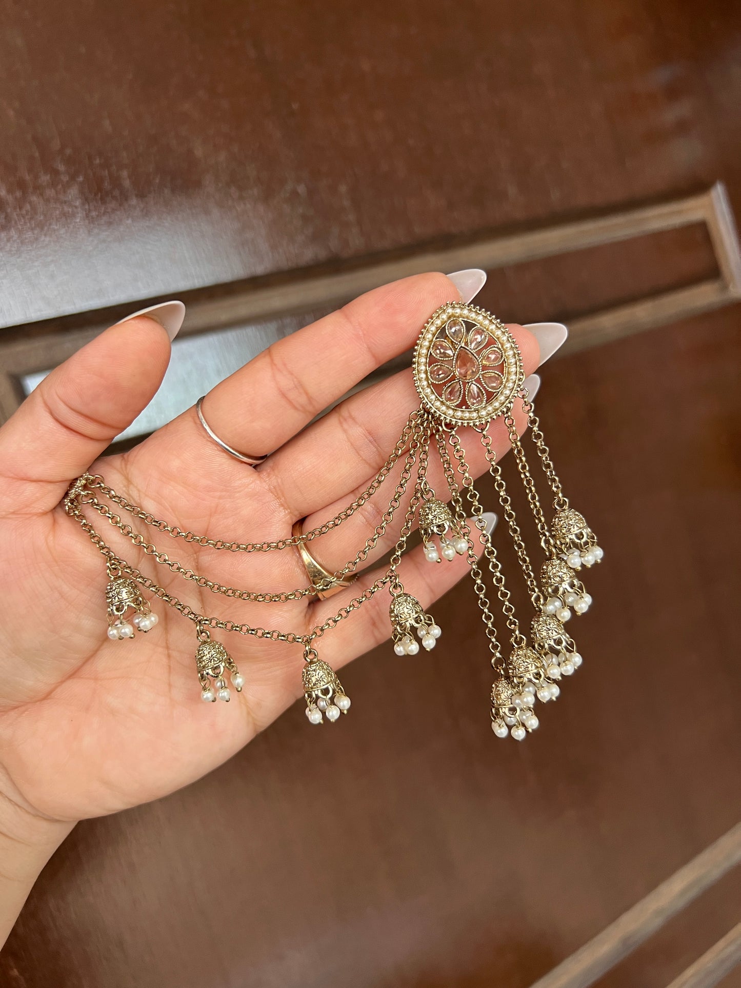 Aura Antique Multi-Layered Ear Chains