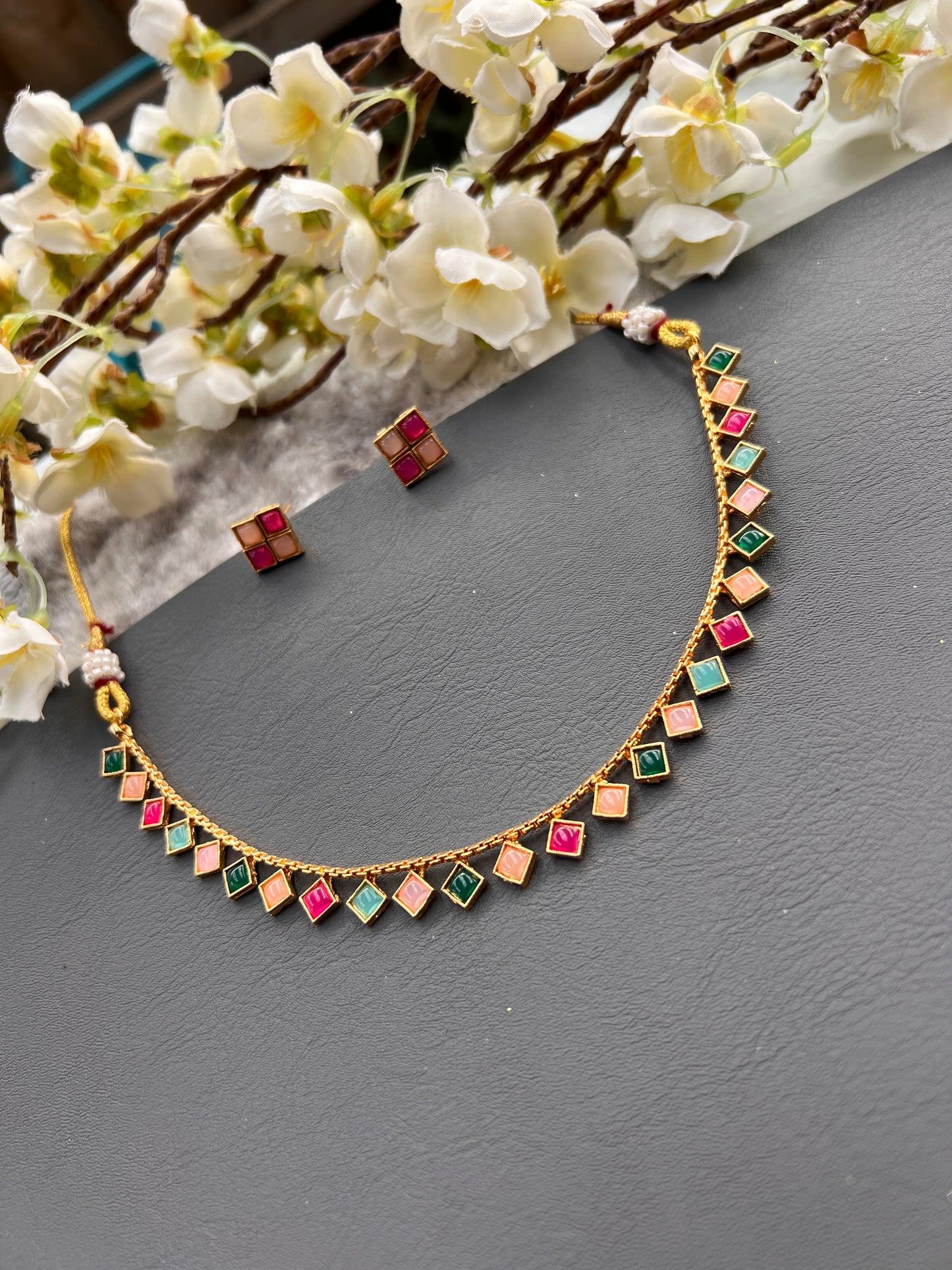 Kamya gold plated neckline set