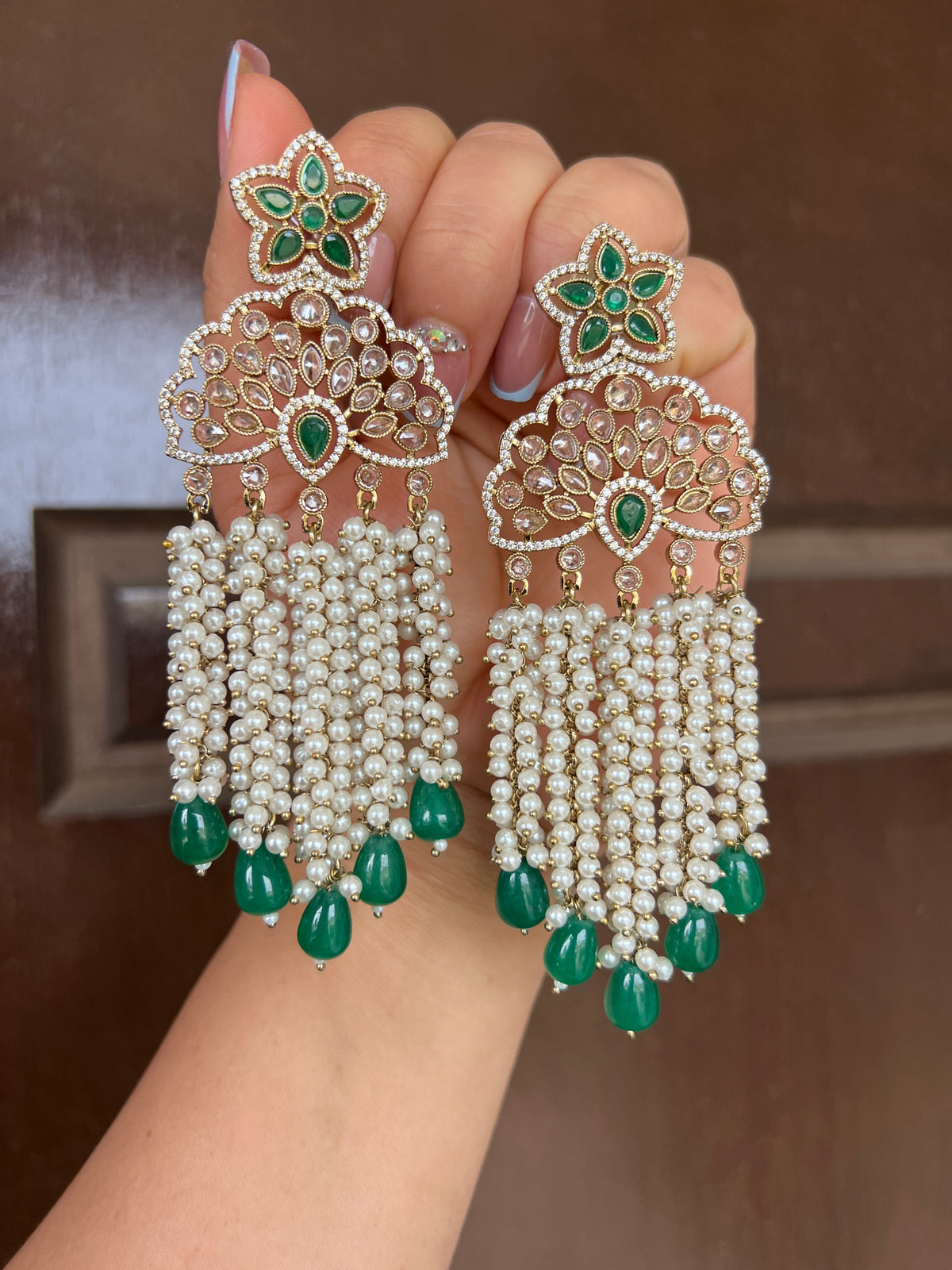 Dilbar statement earrings