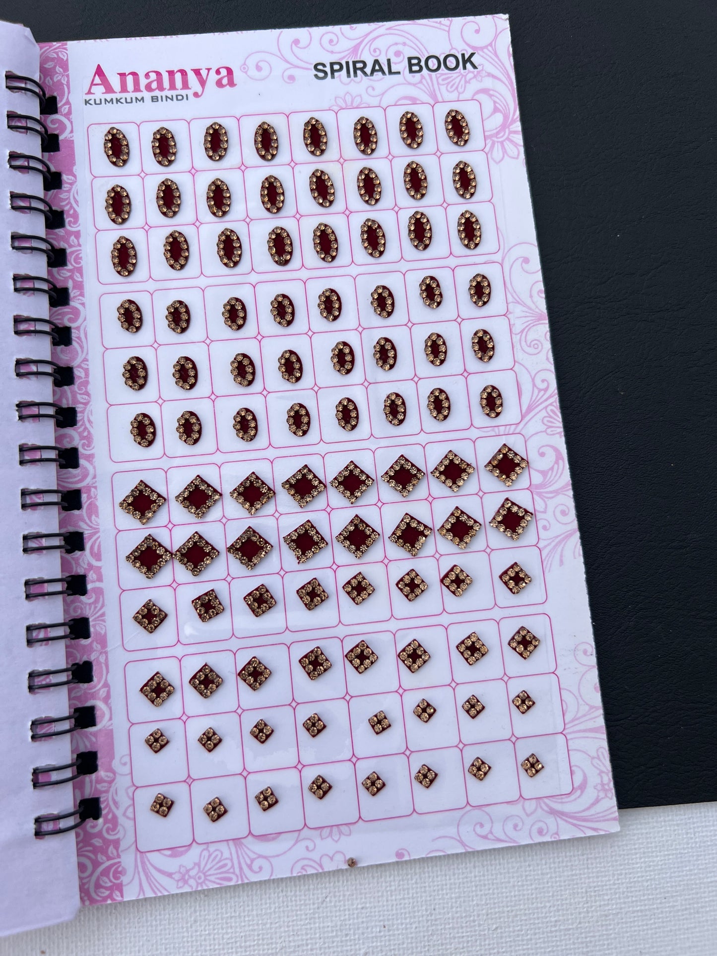 Pastel colours Border stone bindi book (960 bindi)
